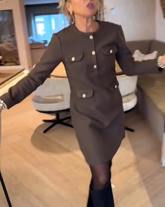 Elegant Og Slank Kjole I Chanel-Stil