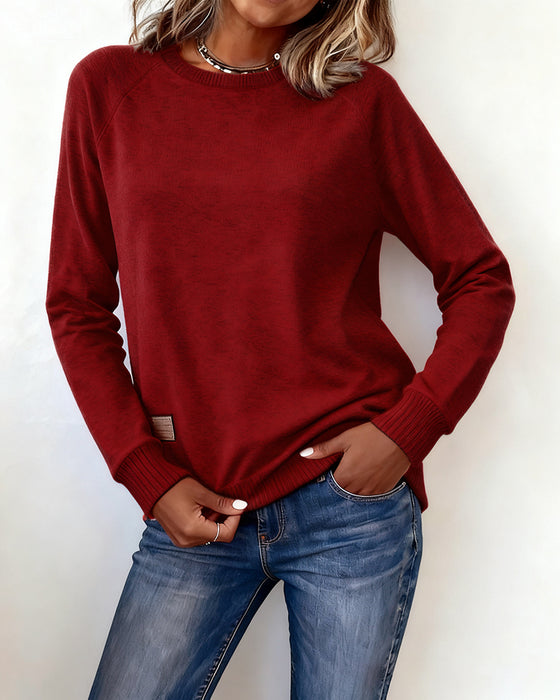 Moderne Casual Sweatshirt Med Rund Halsudskæring