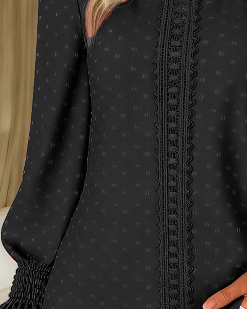 Bluser Med Rund Halsudskæring Og Puffærmer