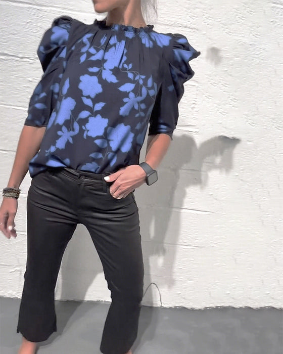 Bluse Puffærme Rynke