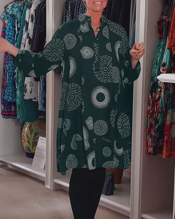 Casual kjole med geometrisk print