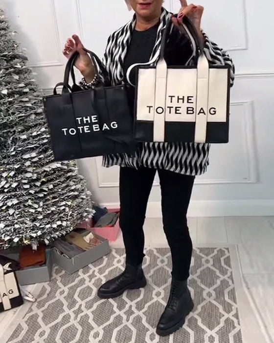 Tofarvet mode tote bag