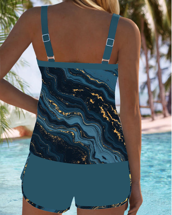 Badedragt Båndløs Trykt Afslappet To-Del