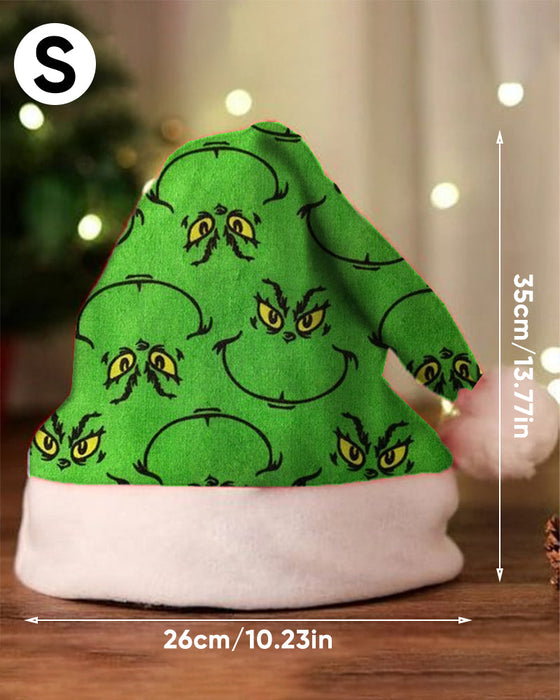 Unisex plys nissehue med Grinch-motiv