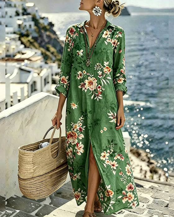 Kjole Blomstret Print Maxi
