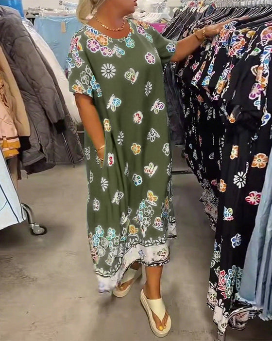 Kjole Oversize med Print Løs