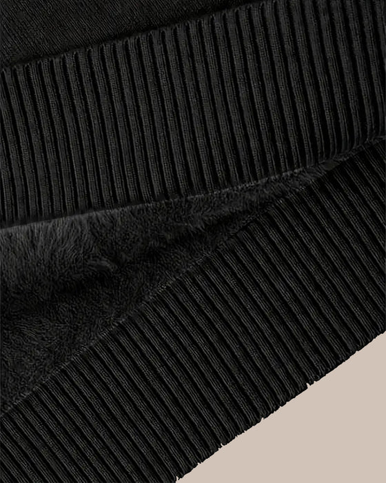 Lyserød langærmet fortykket rullekravesweater