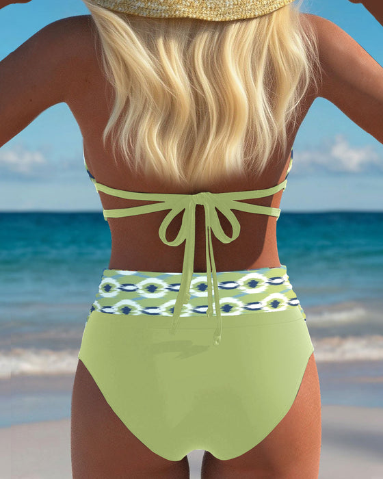 Bikini Sexet Dyb V Slids Print