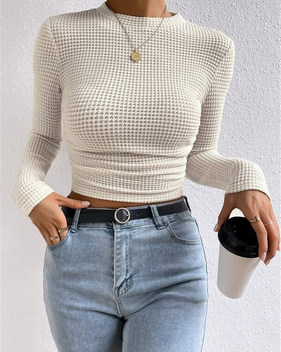 Top Slim Fit Alsidig Lang Ærme