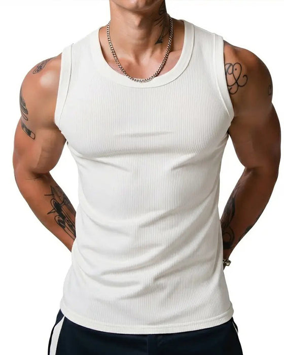 Tanktop Herre Ribstrikket Racerback