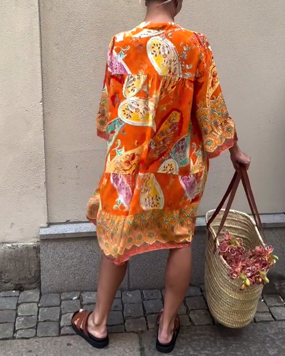 Bohemisk Kjole Med Modemønster