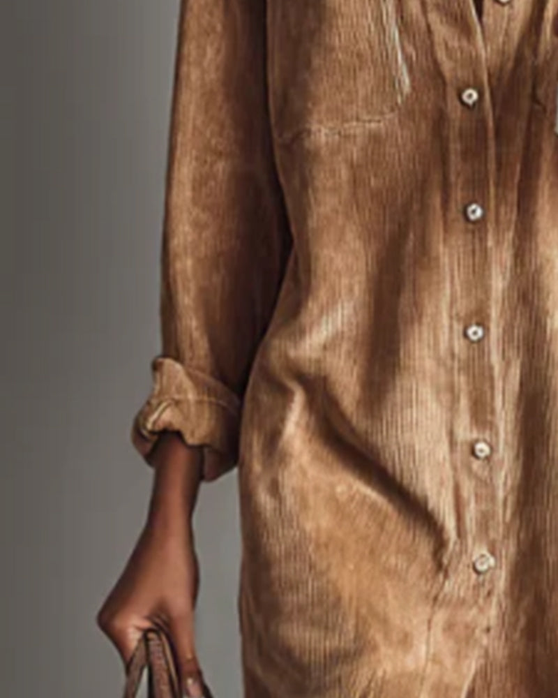 Moderne Og Elegant Kjole Med Krave