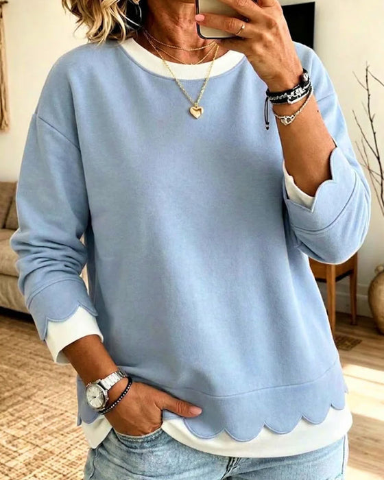 Sweatshirt Skalrand Falsk Todelt