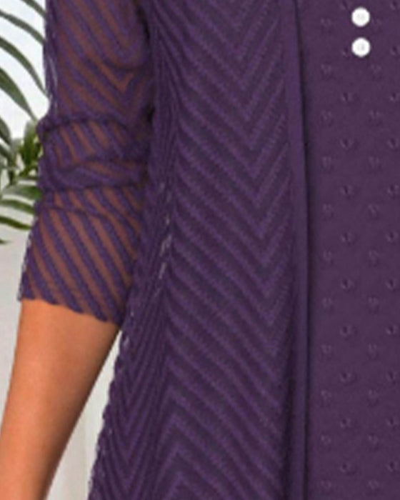 Topp 3d-Blomstertryk To-Delt