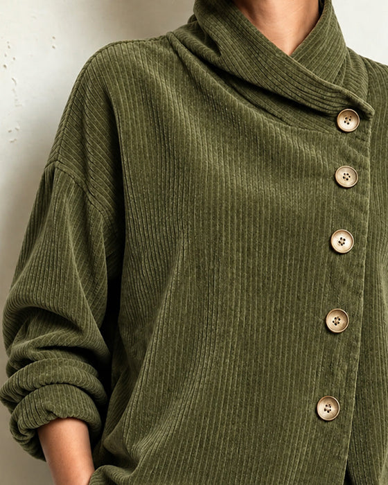 Frakke Turtleneck Knap Løs