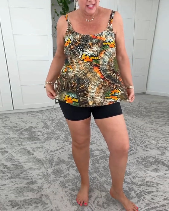 Badedragt To-Delt Trykt Boksershorts