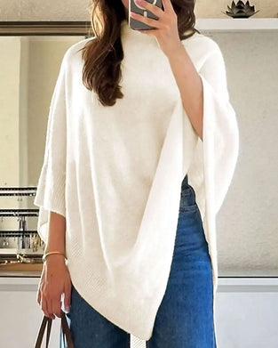 Pullover Høj Hals Asymmetrisk