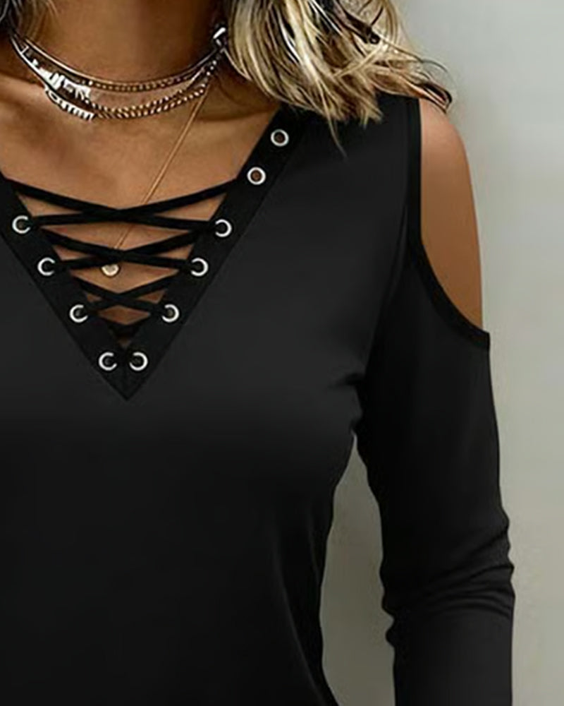Top Off-Shoulder Kors Lang Ærme
