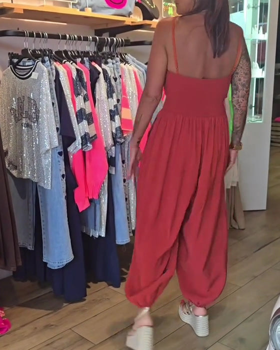 Jumpsuit Bandeau Spaghettistrop Bredt Ben