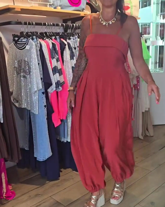 Jumpsuit Bandeau Spaghettistrop Bredt Ben