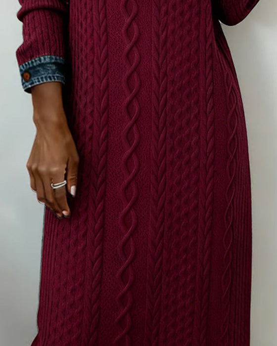 Kravekjole I Denim Med Hulstrik Og Lappearbejde