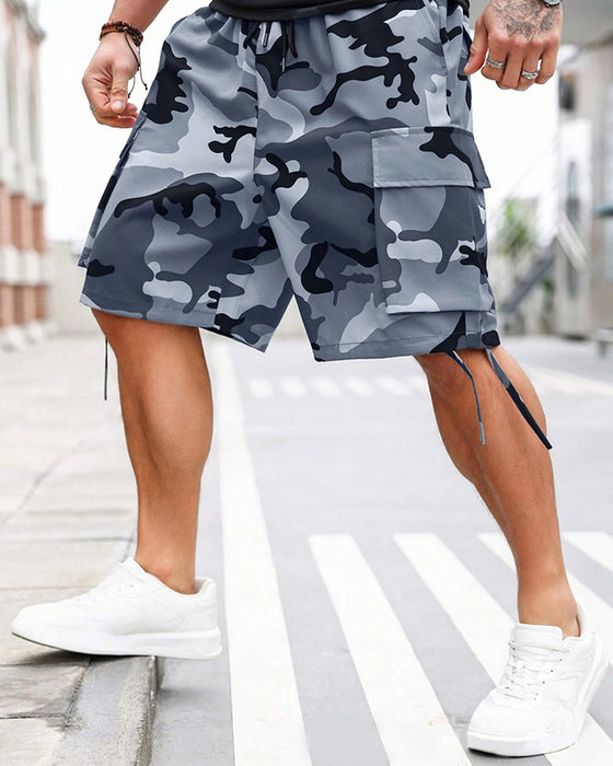 Bukser Med Lommer Camouflage Cargo