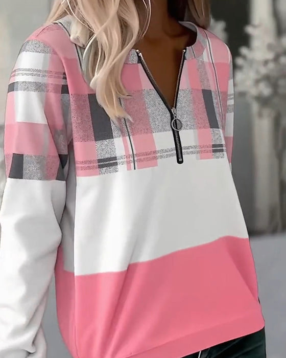 Sweatshirt Afslappet Ternet Kontrastfarve