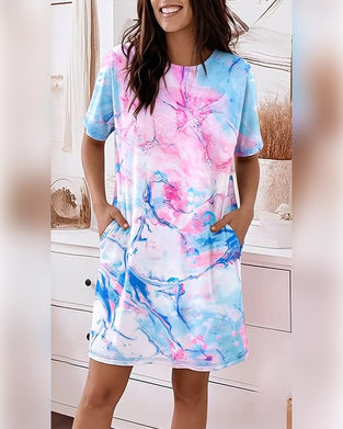 Kjoler Tie-Dye Væske Tryk Løs