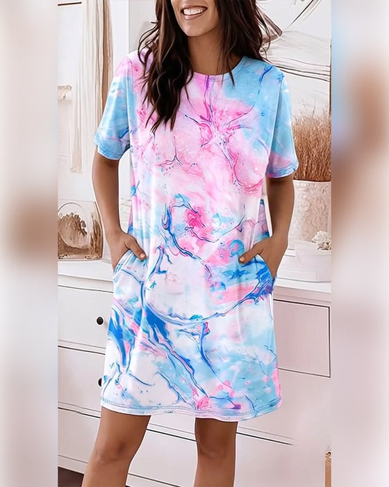Kjoler Tie-Dye Væske Tryk Løs