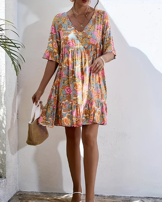 Kjole Bohemian Blomstret