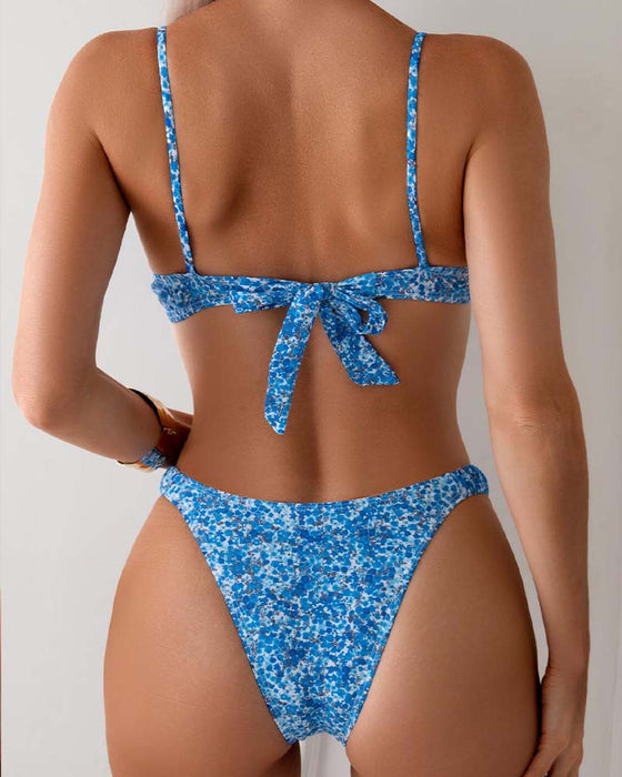 Trykt Underwire Bikinisæt
