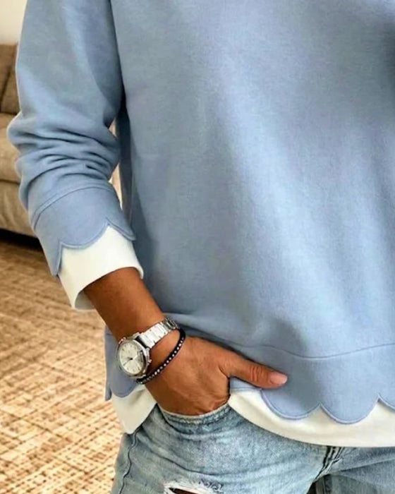 Sweatshirt Skalrand Falsk Todelt