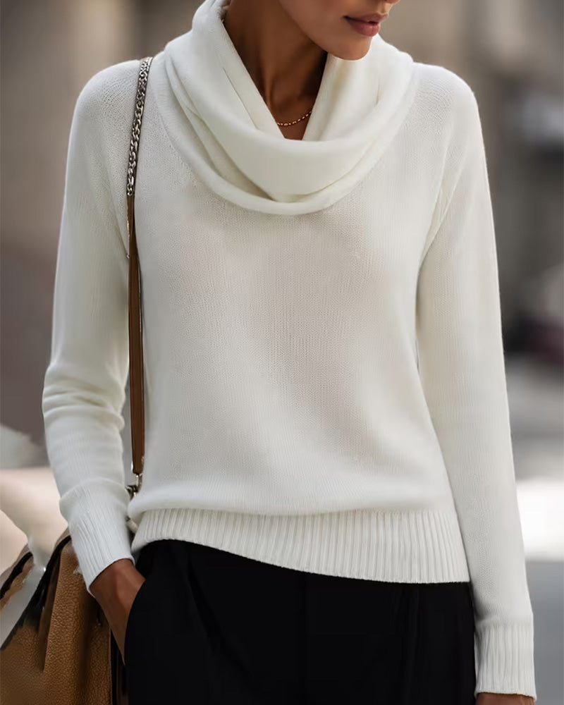 Pullover Mock Hals Slim Fit Lang Ærme