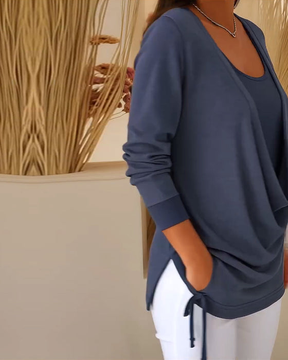 Toppe Falsk Todelt Mode