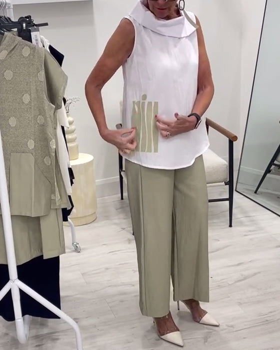 Dragt Ærmeløs Bred Krave Mode