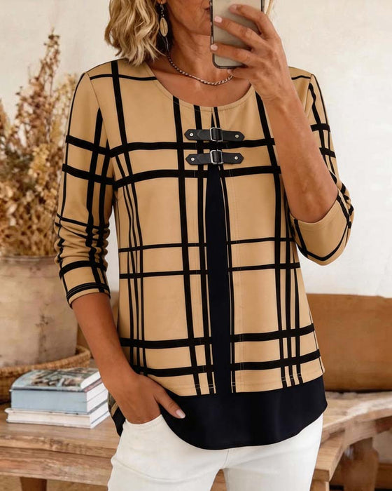Bluse ternet Imitation Todelt Casual