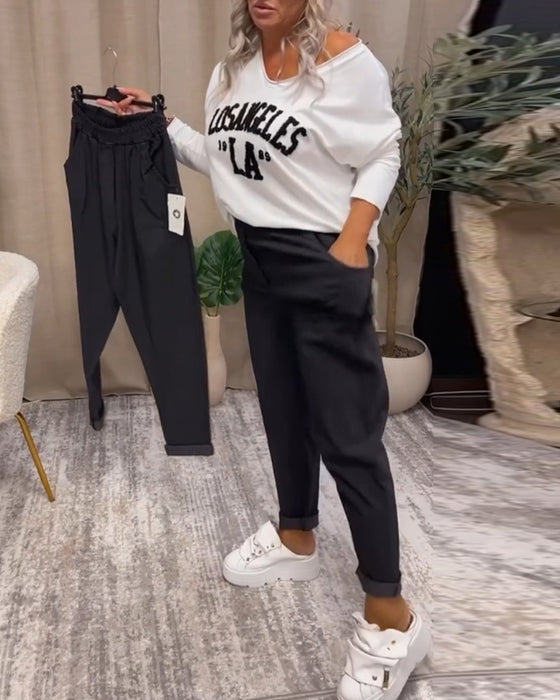 Hvid Los Angeles LA Sweatshirt