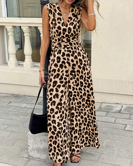 Hoppdragt Leopard Tryk Ærmeløs