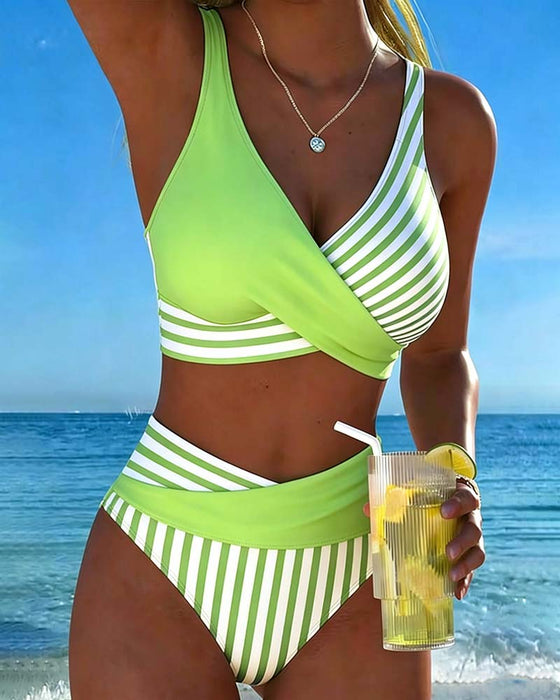 Bikini Krydsstribet Trykt