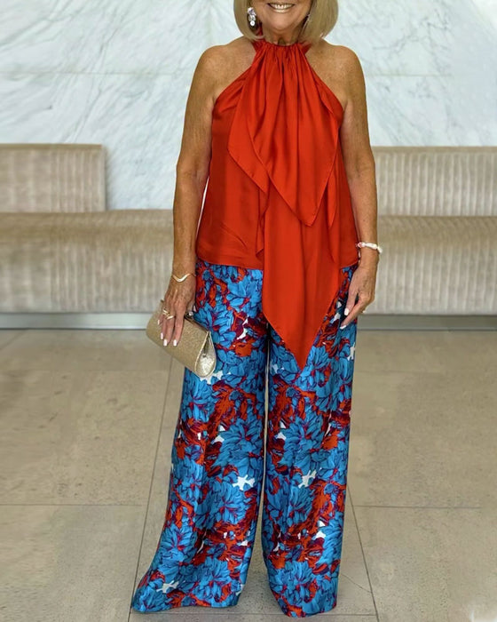 Tank Top Bånd Ærmeløs Halter