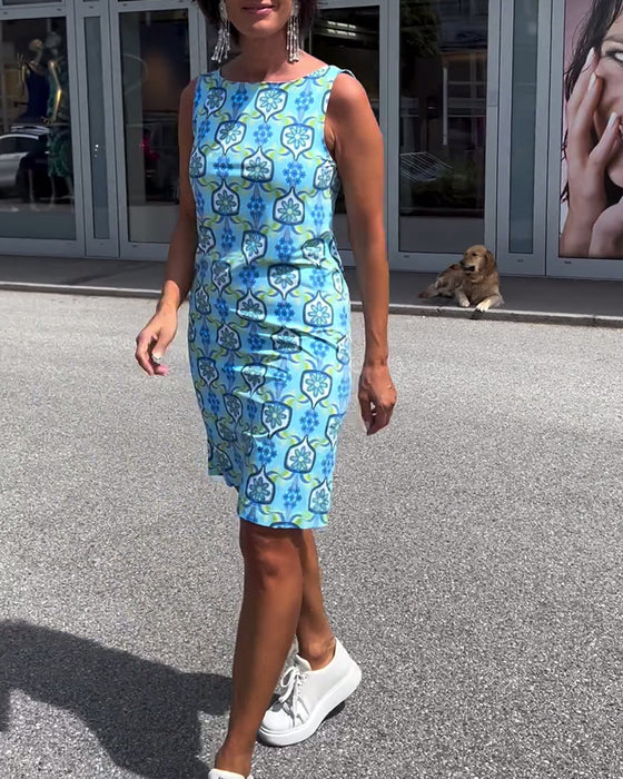 Slim fit kjole uden ærmer