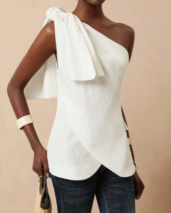 Bluse Off-Shoulder Kors Bindebånd Design