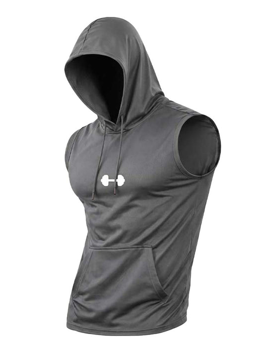 Tank Top Hættetrøje Ærmeløs Snor