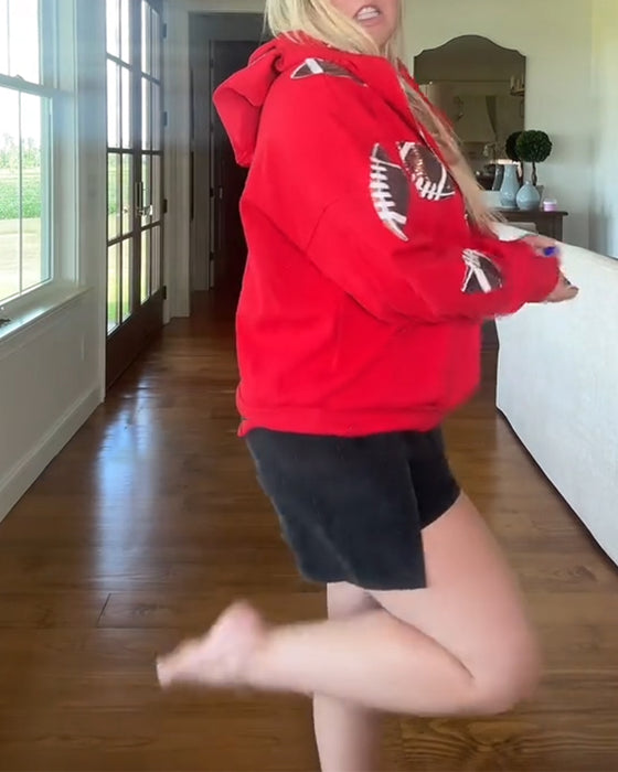 Hættetrøje Rugby Glitter