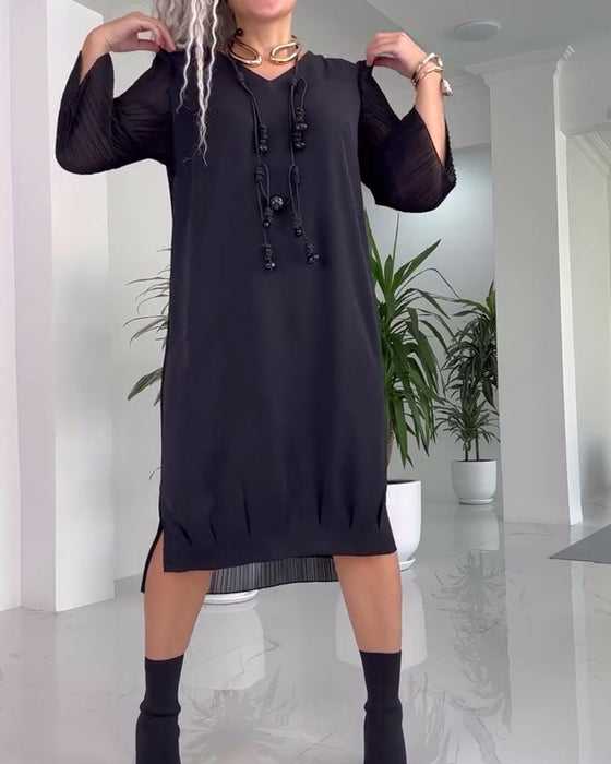 Sort kjole med slids