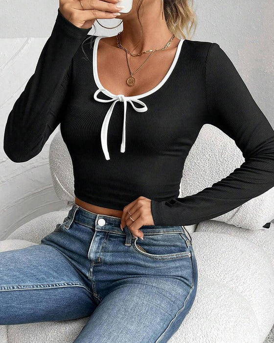 Bluse Langærmet Slim Fit