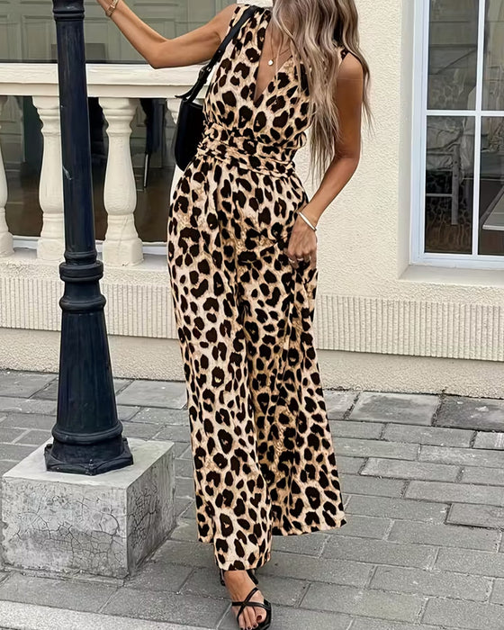 Hoppdragt Leopard Tryk Ærmeløs