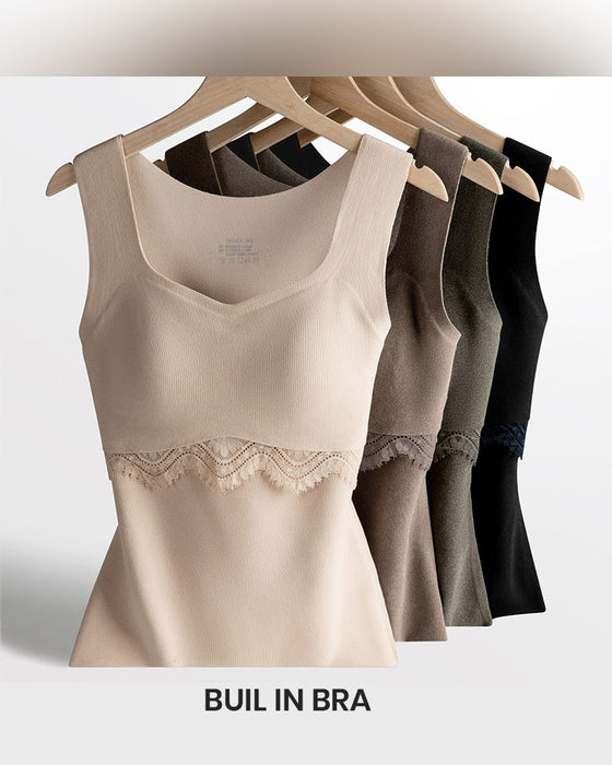 Tanktop Sømløs Termisk Indbygget Bh