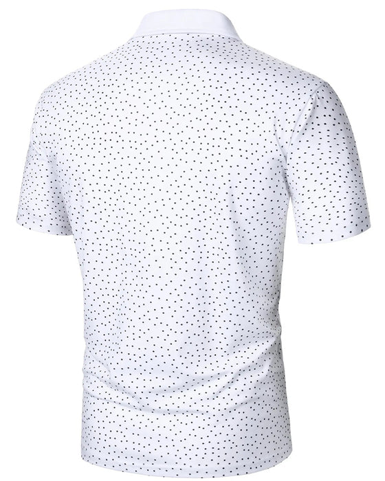 Afslappet Polo-Krave T-Shirt Med Små Prikker