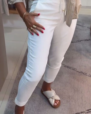 Tætsiddende Bukser Afslappet Med Snøre